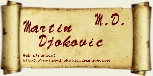 Martin Đoković vizit kartica